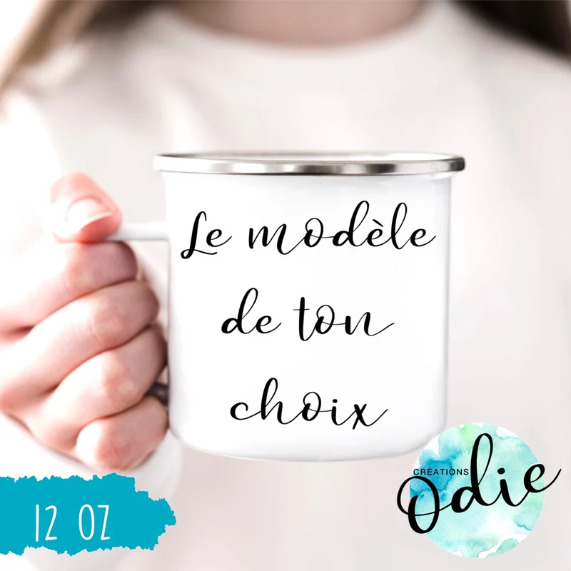 Tasse en acier émaillé - Le modèle de ton choix