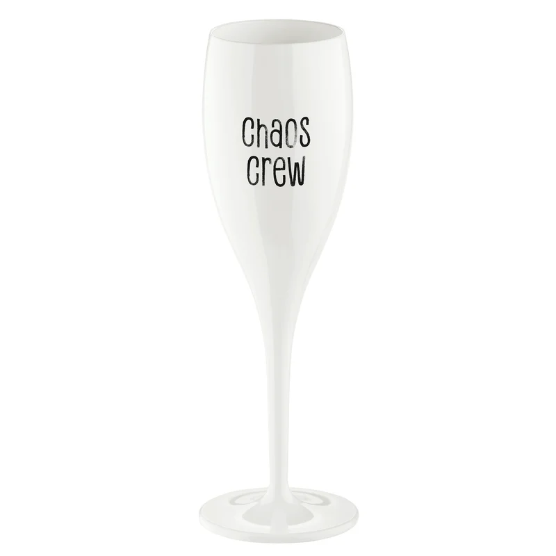 Sektglas mit Druck CHEERS No.1 CHAOS CREW