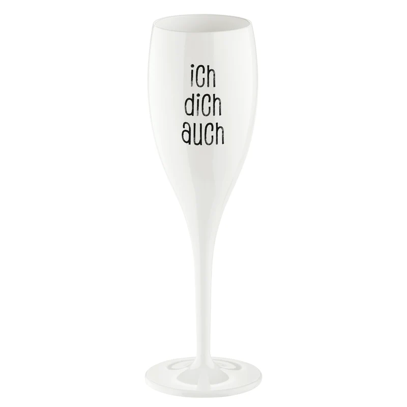 Sektglas mit Druck CHEERS No.1 ICH DICH AUCH