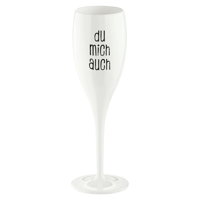 Sektglas mit Druck CHEERS No.1 DU MICH AUCH