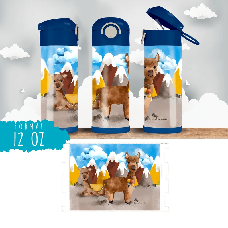 Gourde thermos - Les alpagas