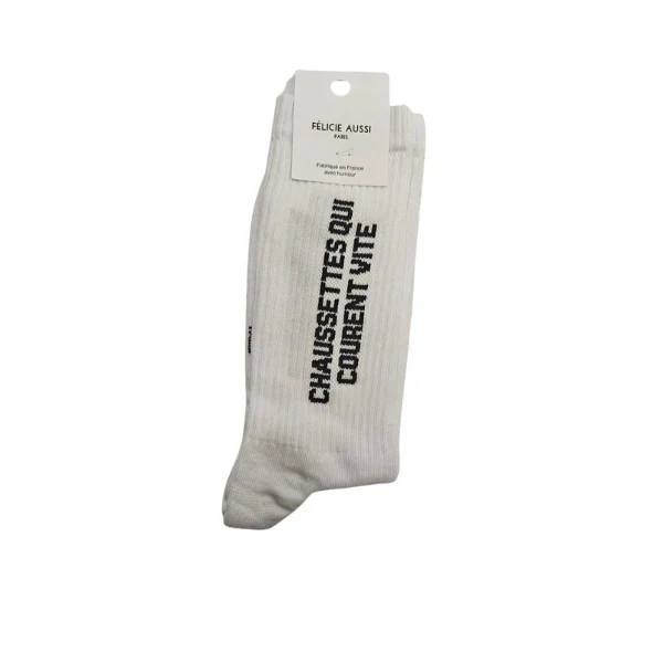 Chaussettes Felicie aussi - Qui courent vite 36/40 blanc
