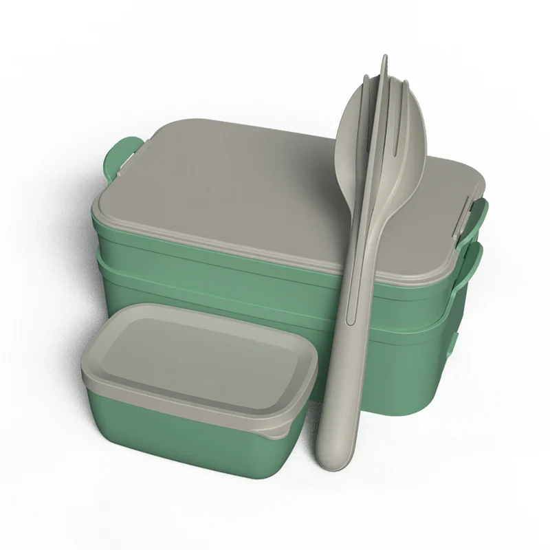 Bentobox 2l+Liquidsafe Box+Besteckset STAKK BENTOBOX READY 3er-SET