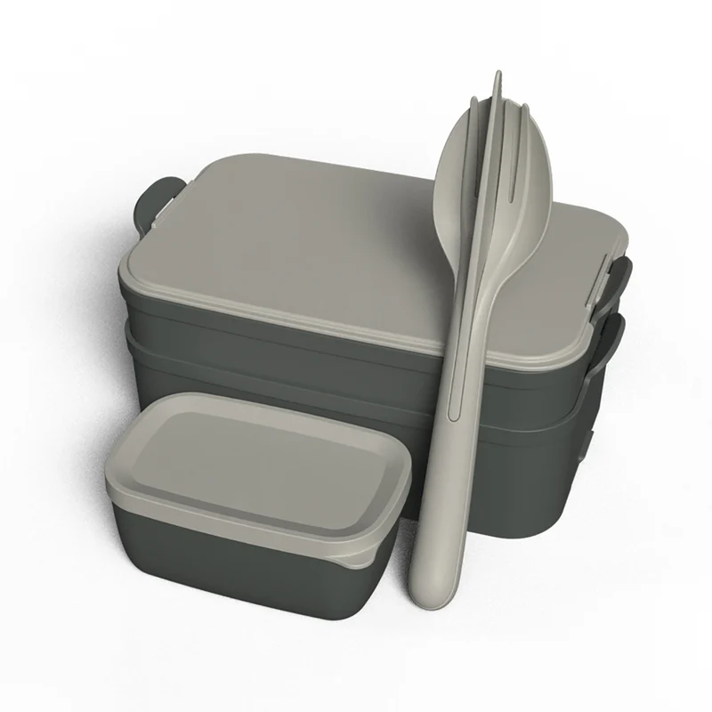 Bentobox 2l+Liquidsafe Box+Besteckset STAKK BENTOBOX READY 3er-SET
