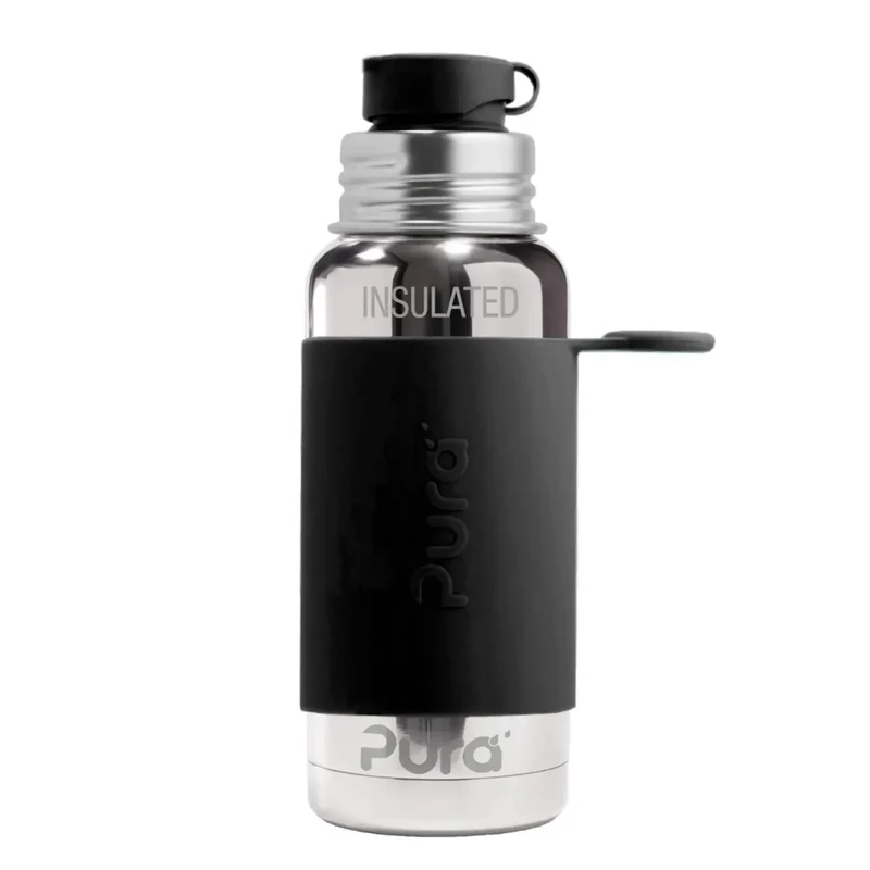 Gourde isotherme inox 475ml Pura – Noir