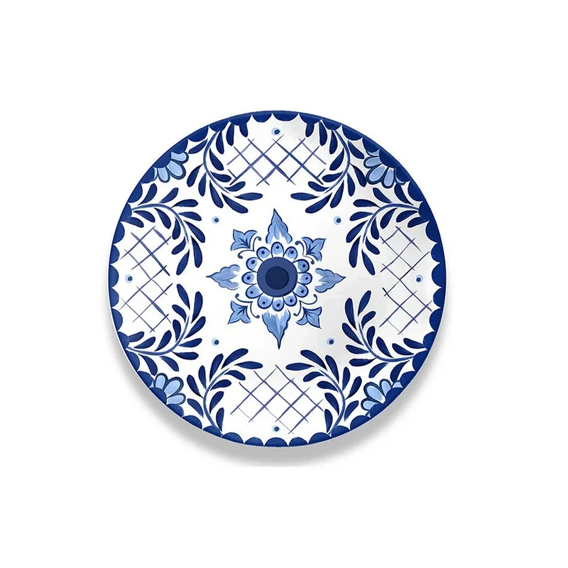Assiette plate mélamine Ø26.5 cm - Santorini