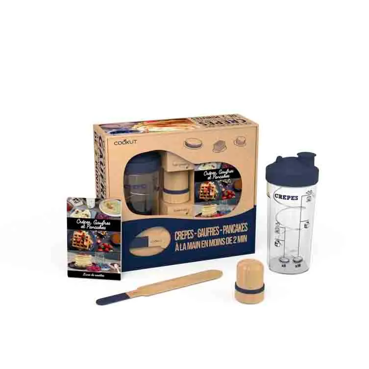 Cookut Coffret Shaker à crêpes, pancakes et gaufres