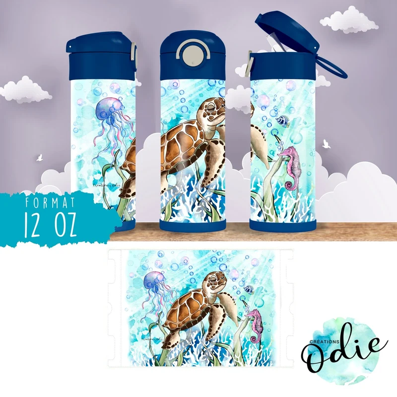 Gourde thermos - Tortue de la mer