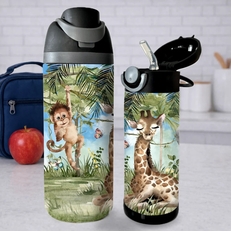 Gourde thermos - Animaux de la jungle