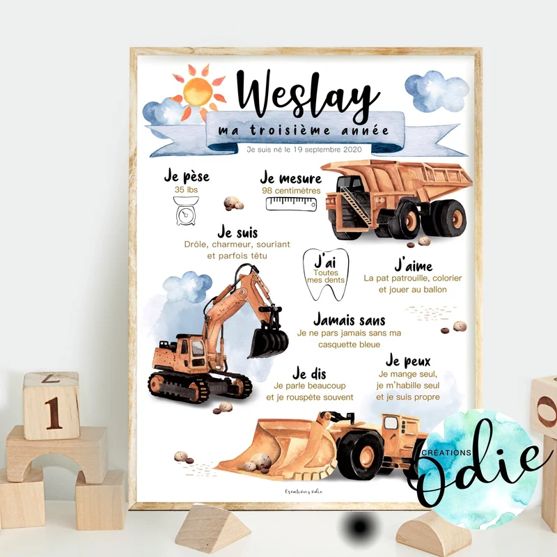Affiche Ma première année - Thème machineries