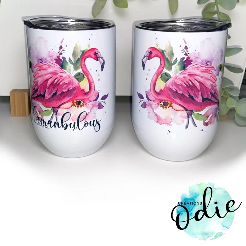Verre isotherme - Flamant rose