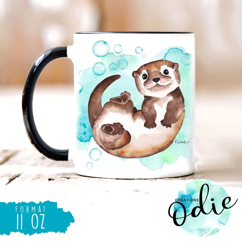Tasse Loutre dans l'eau