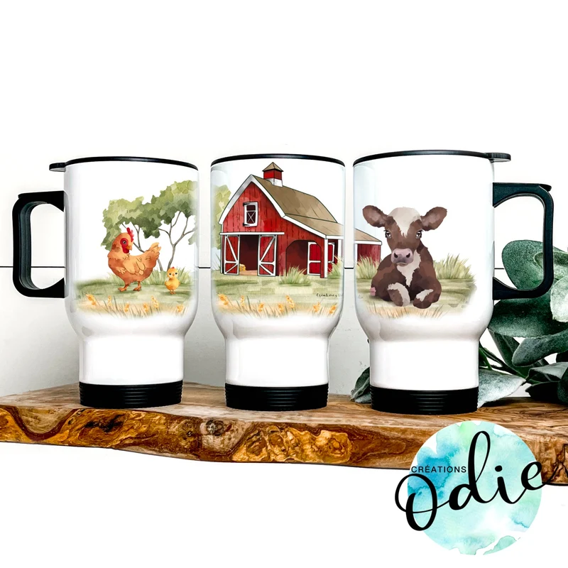 Tasse isotherme - La ferme et petite vache