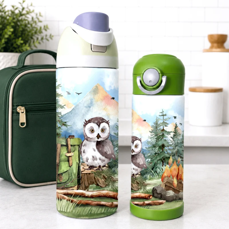 Gourde thermos - Camping en montagne