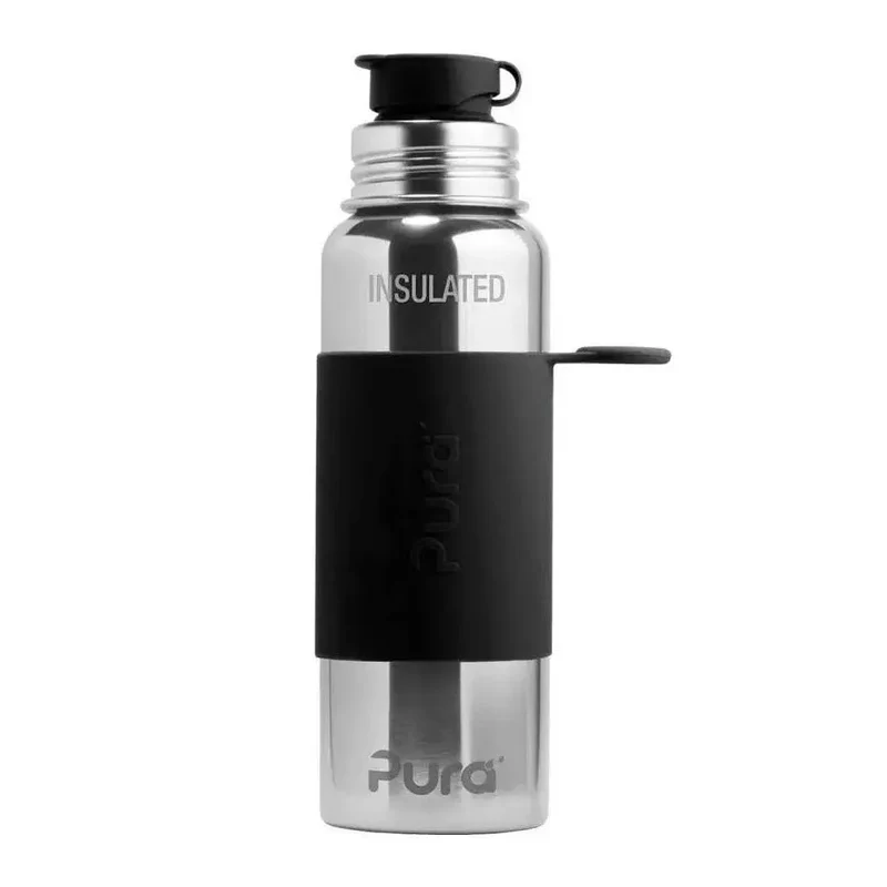 Gourde sport Inox isotherme 650ml Pura - Noir