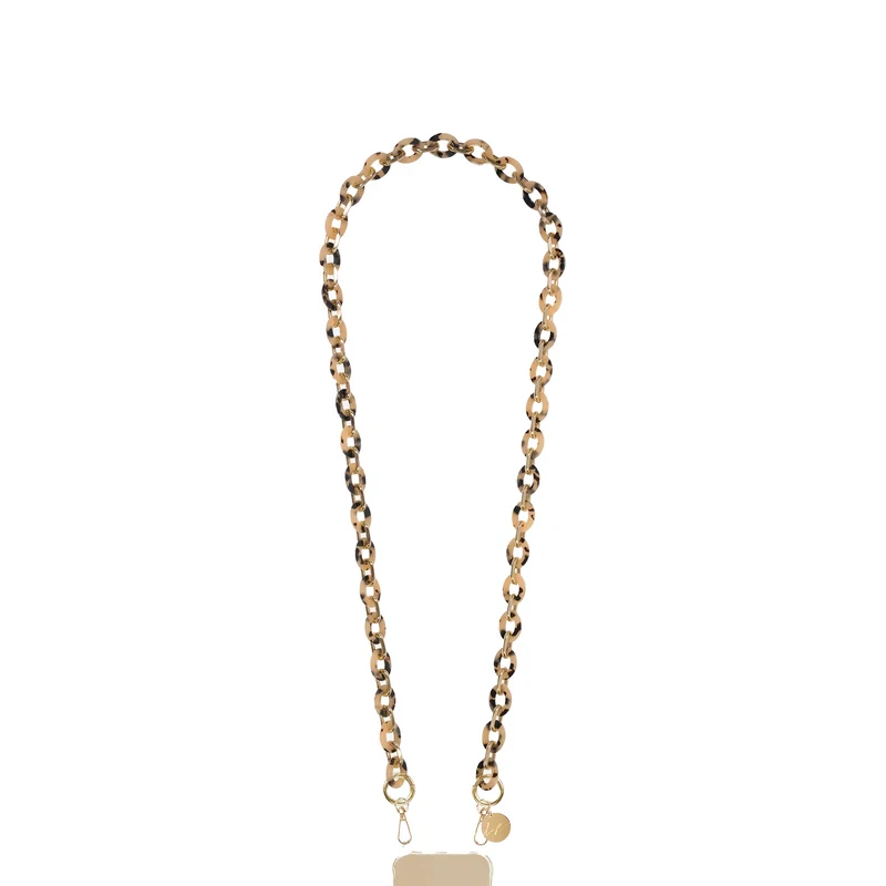 Chaîne de téléphone Cassy - Écaille beige