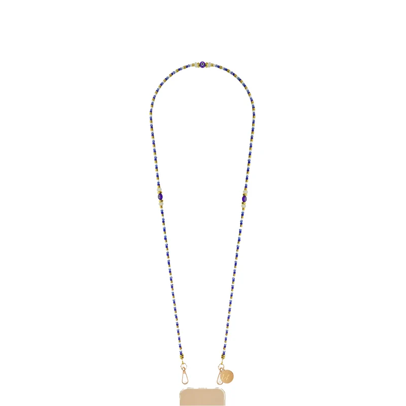 Chaîne de Téléphone Idra - Perles bleues