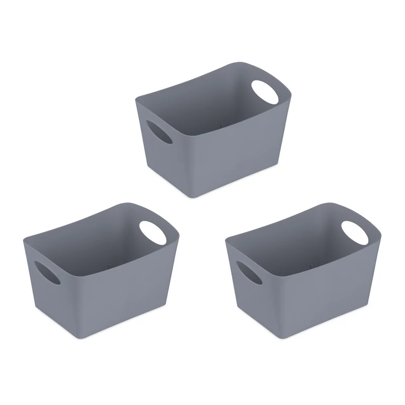 3er Set BOXXX S solid grey