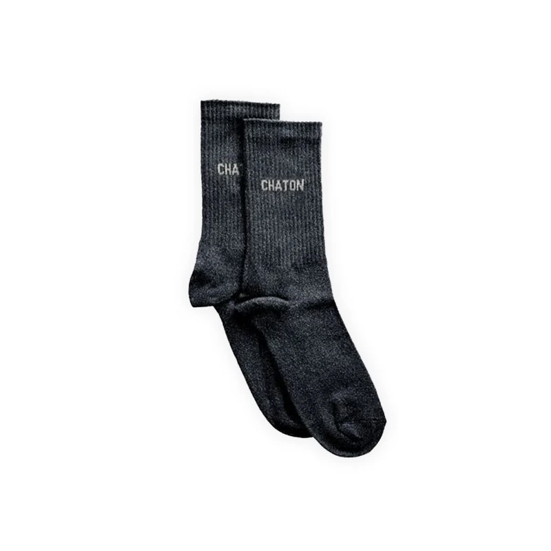 Chaussettes paillettes - Chaton 36/40 noir
