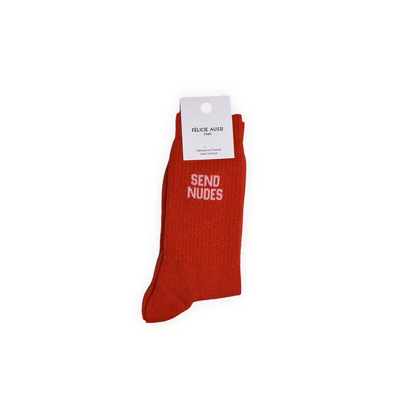 Chaussettes paillettes - Send nudes 36/40 rouge