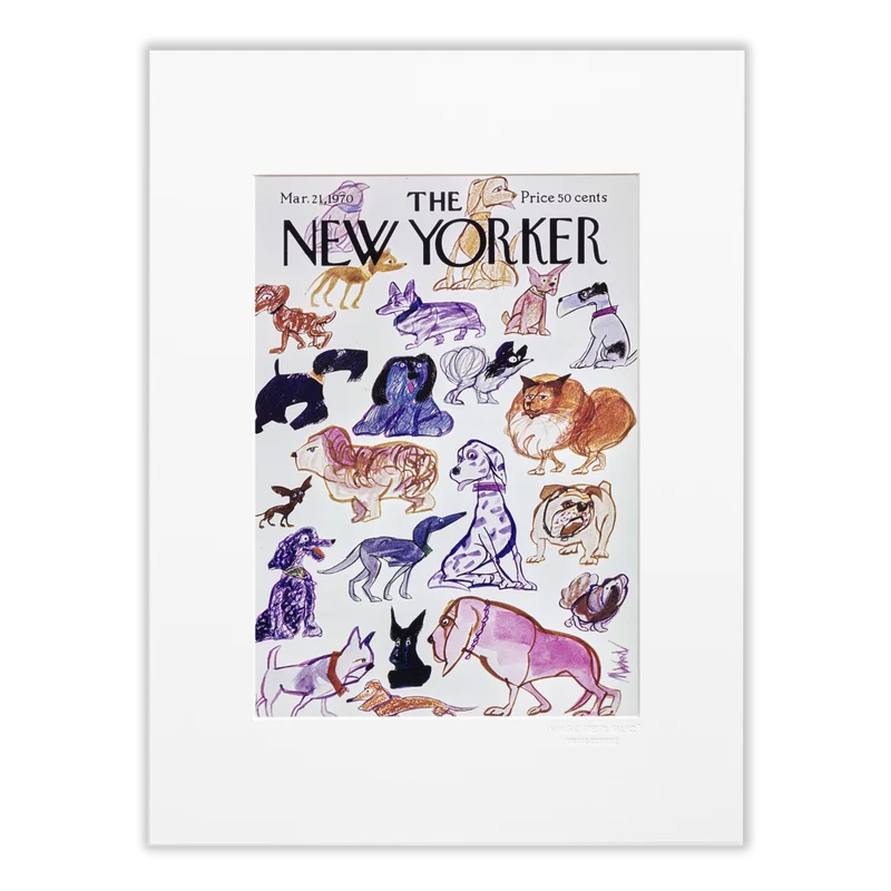 Affiche The Newyorker 286 - Variety of breeds of dog mahood