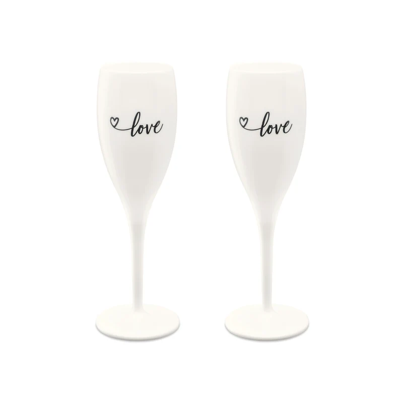 Sektglas mit Druck CHEERS No. 1 - LOVE EDITION 2er-Set