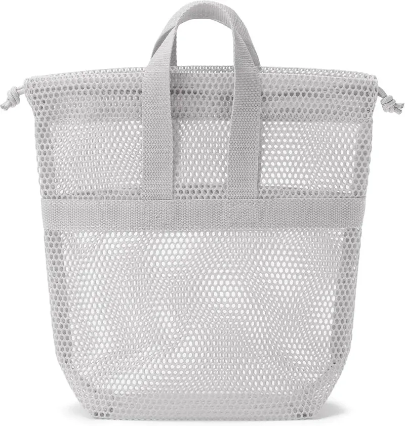 Muji 3D Mesh Drawstring Pouch with Handles Small Size