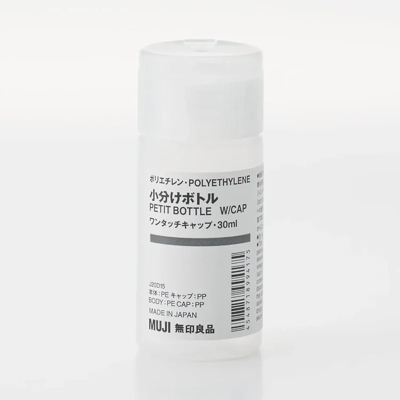 Muji Polyethylene Small Travel Bottle with One-Touch Cap 30ml