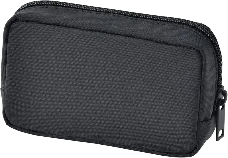 Muji Recycled Nylon Compact Pouch Black Storage 14x3.5x9cm