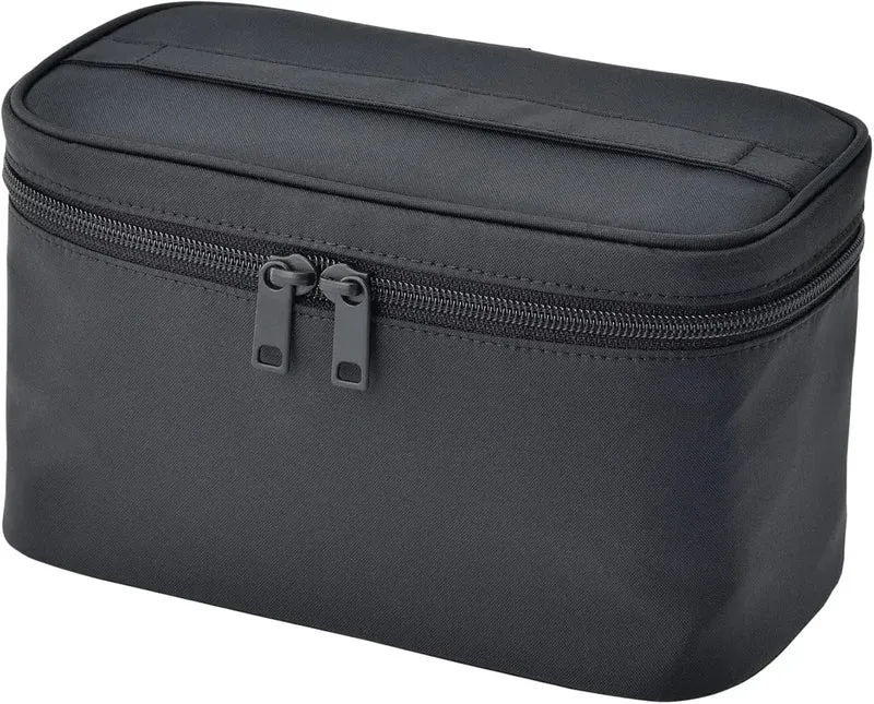 Muji Recycled Nylon Large Capacity Black Hand Pouch