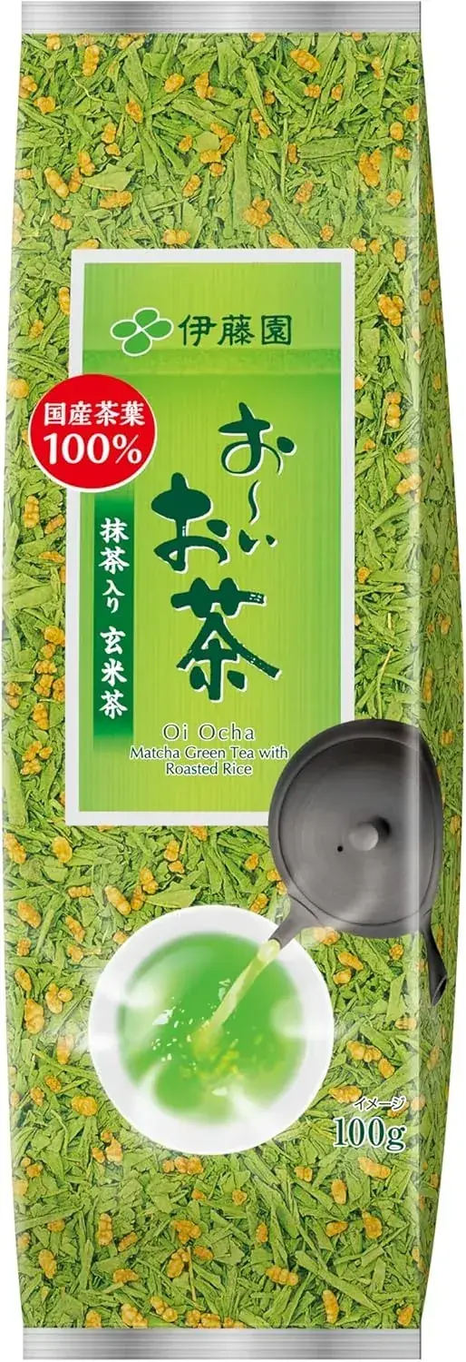 Oi Ocha Brown Rice Matcha Green Tea 3.5 oz, 100% Japanese Leaves