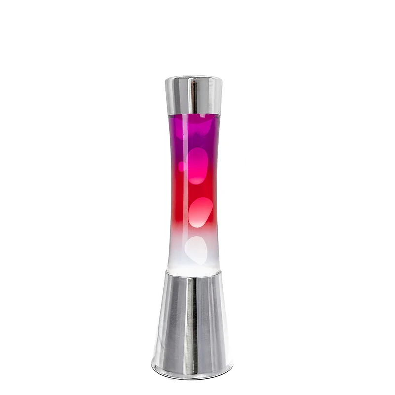 Lampe à lave H.40cm - rouge et blanc