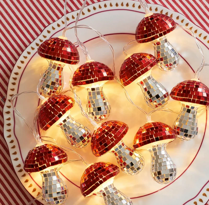 Guirlande champignons disco