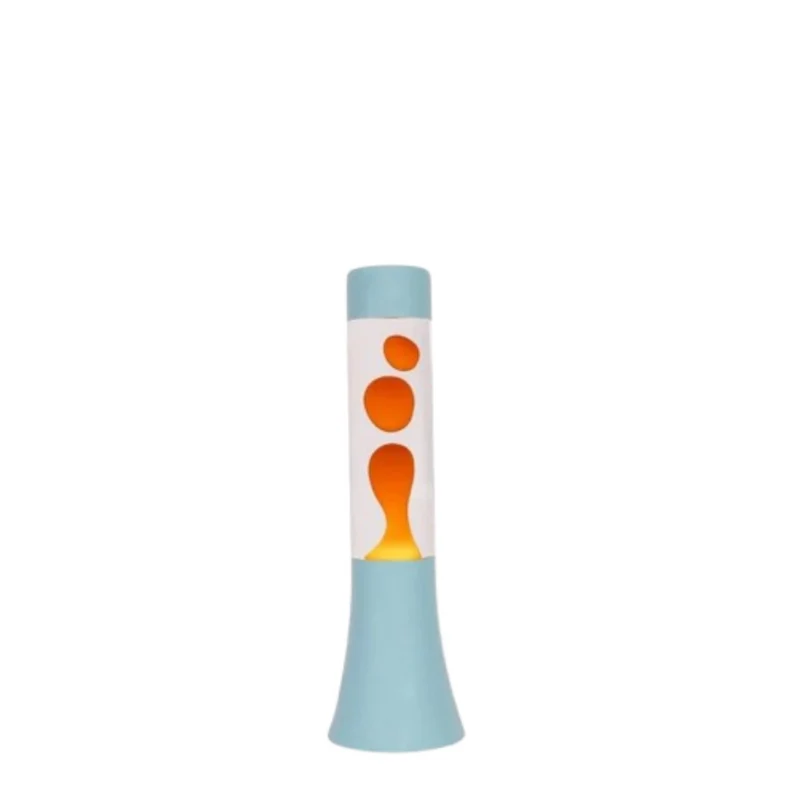 Mini lampe à lave h.33cm - orange & base bleue