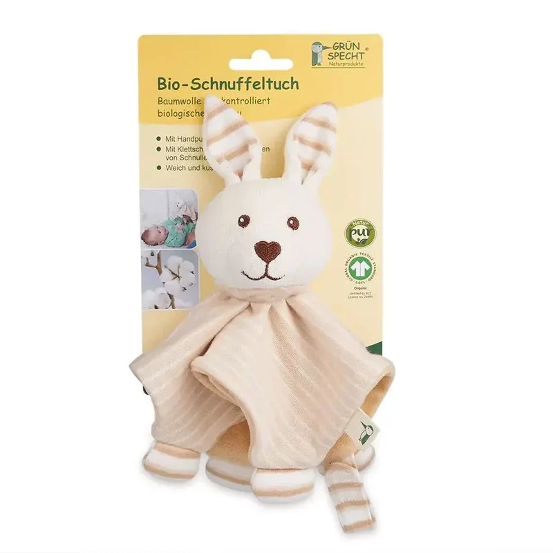 Doudou lapin en coton bio – Grünspecht