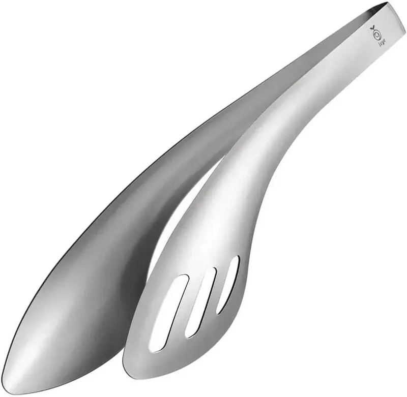Aux Oaks Leye Stainless Steel Sauce Scoop & Food Gripping Tongs