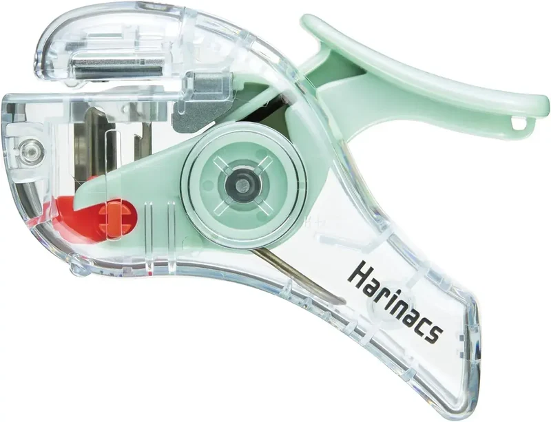 Kokuyo Needleless Stapler Harinacs Alpha Green 5-Sheet Compact