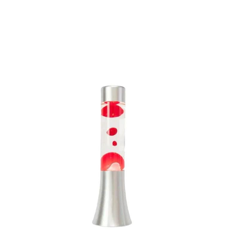 Mini Lampe à lave h.31 cm - rouge & transparent