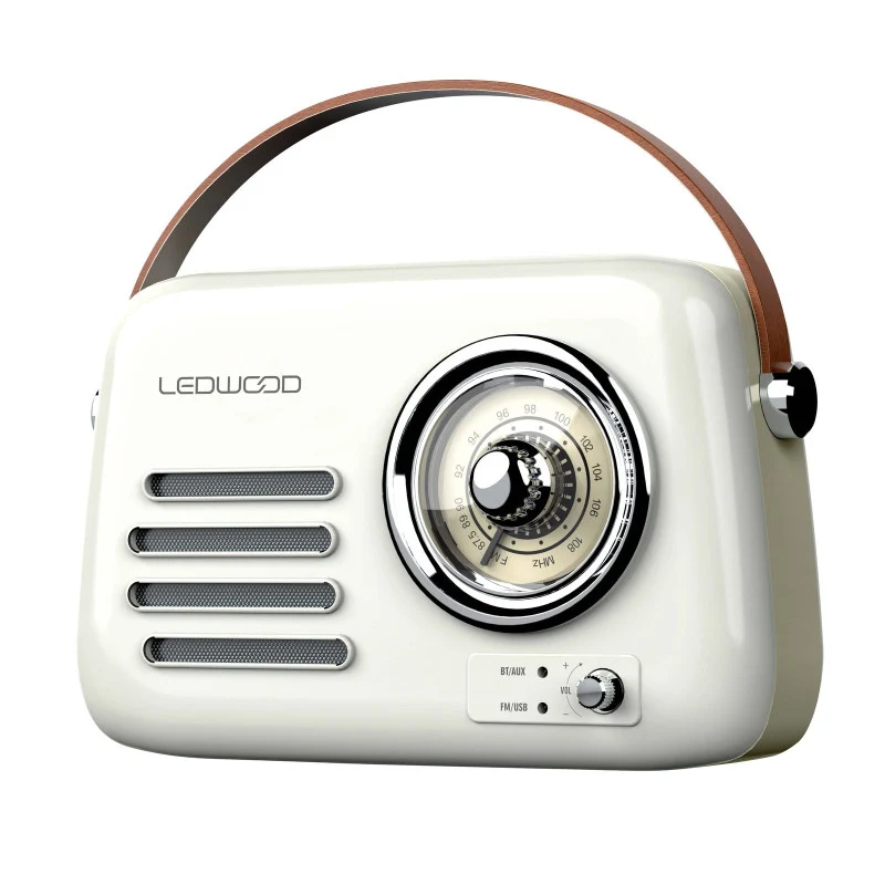 Enceinte Bluetooth + radio rétro portable