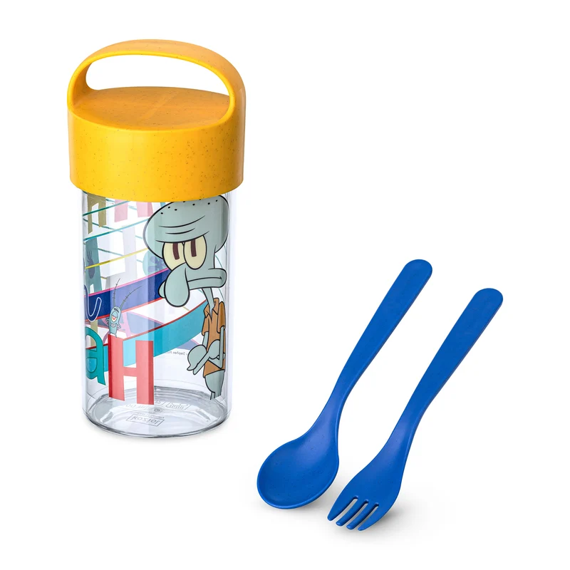 Snackpot / Trinkflasche + Besteck BUDDY SNACK 0,5 SPONGEBOB SQUIDWARD