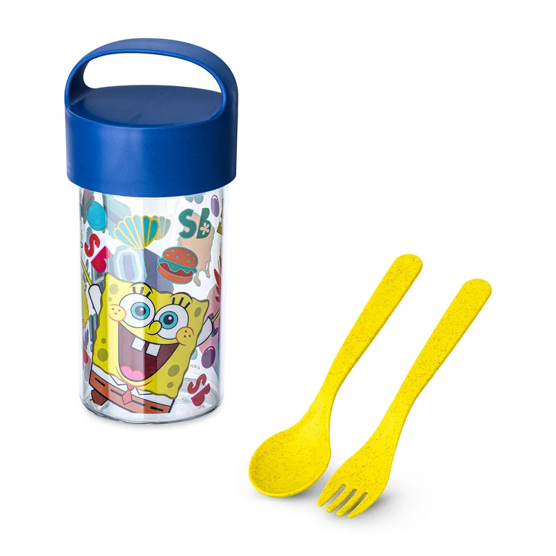 Snackpot / Trinkflasche + Besteck BUDDY SNACK 0,5 SPONGEBOB SQUAREPANTS