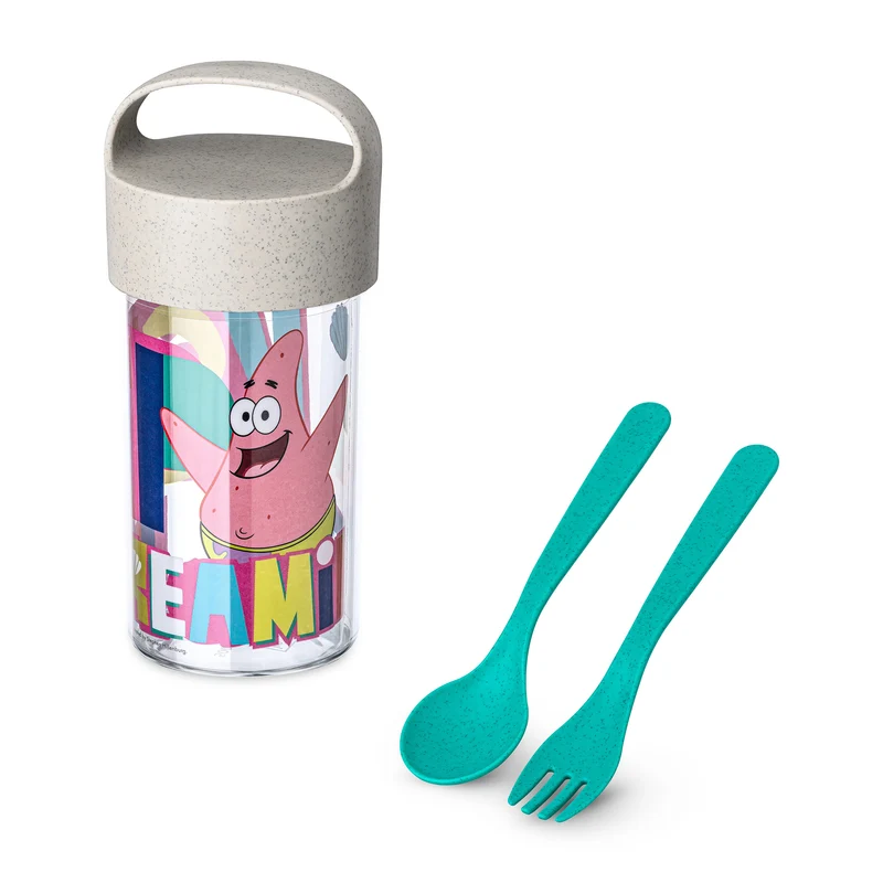 Snackpot / Trinkflasche + Besteck BUDDY SNACK 0,5 SPONGEBOB PATRICK