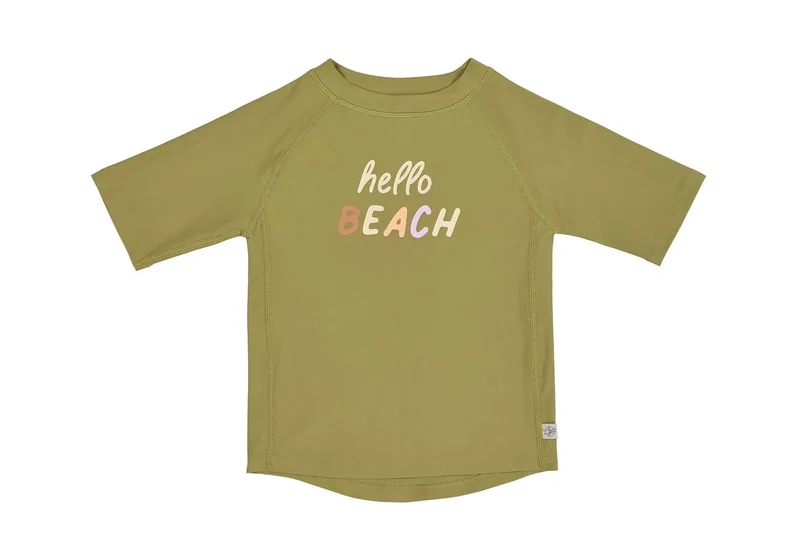 T-shirt anti-UV manches courtes Lässig - Hello Beach vert