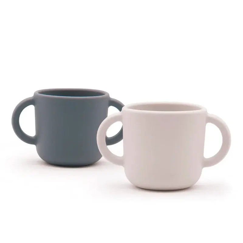 2 tasses à anses en silicone Ekobo - Cloud / Storm