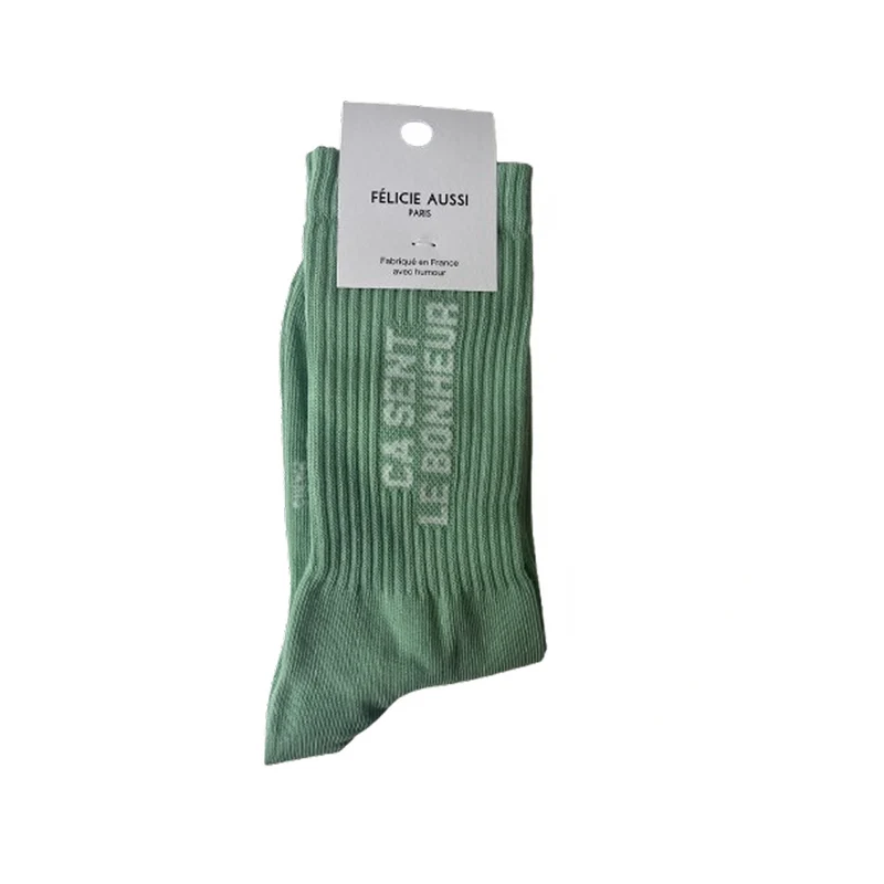 Chaussettes - Ca sent le bonheur 36/40 Lichen