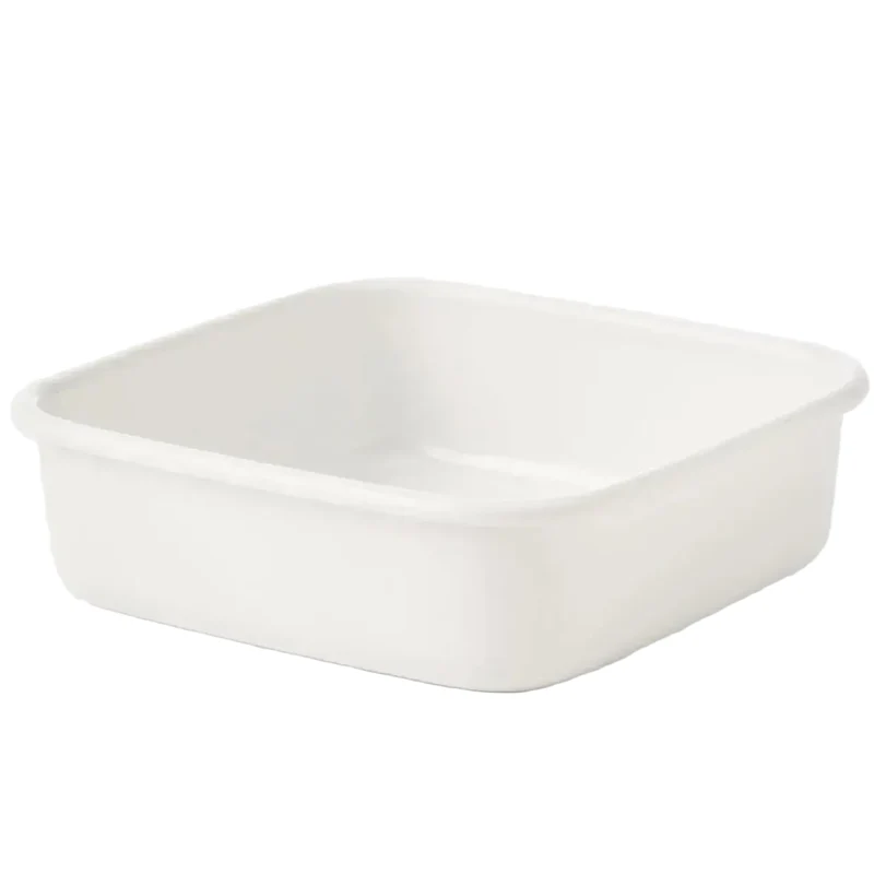 Muji Enameled Square 6.3" Compact Durable Food Storage Container