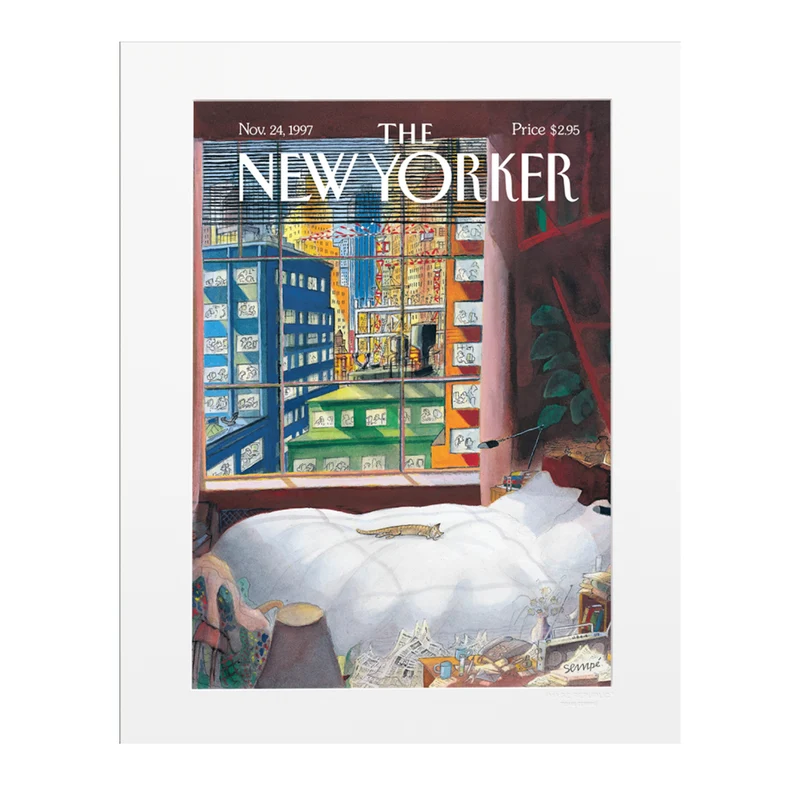 Affiche The Newyorker 226 - Sempe cat sleeping window