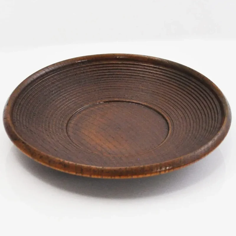 Ishida Wooden Tea Coasters: Classic Japanese Thousand-Stripe Motif