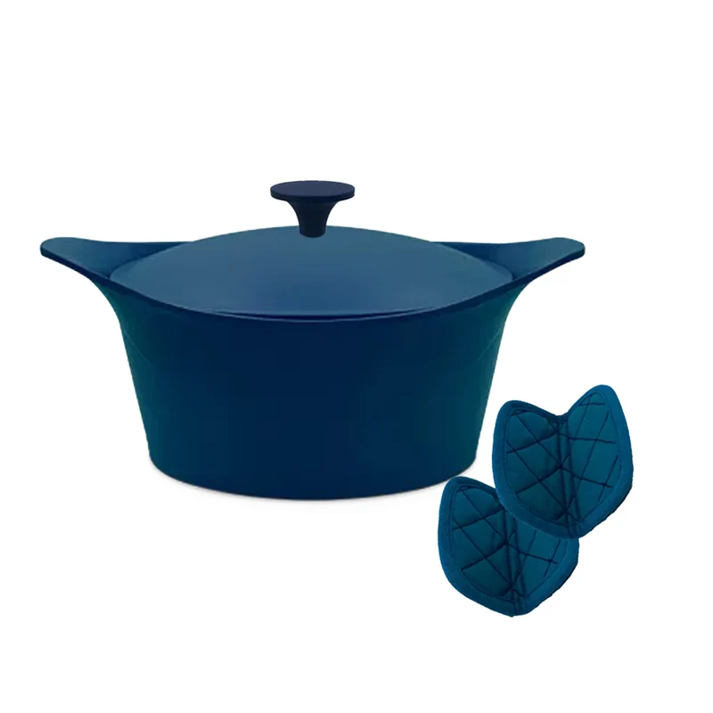 Cookut Cocotte ma jolie cocotte ø 28 cm + Maniques - Myrtille