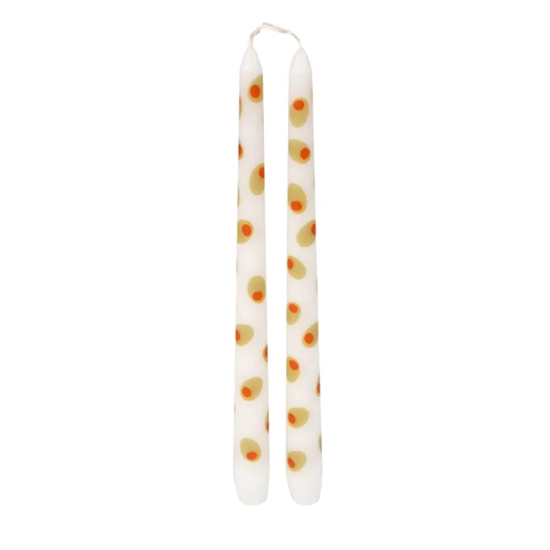 Pack de 2 bougies olives